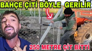 250 METRE TEL İŞİ SONUNDA BİTTİ~SÜPER TEL GERDİRME YÖNTEMİ~BAHCEDE HAZIR