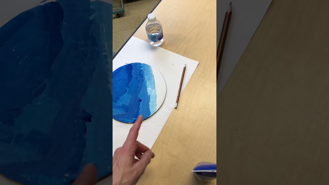 “JP’s” Blue Monochromatic Painting - turn & finish