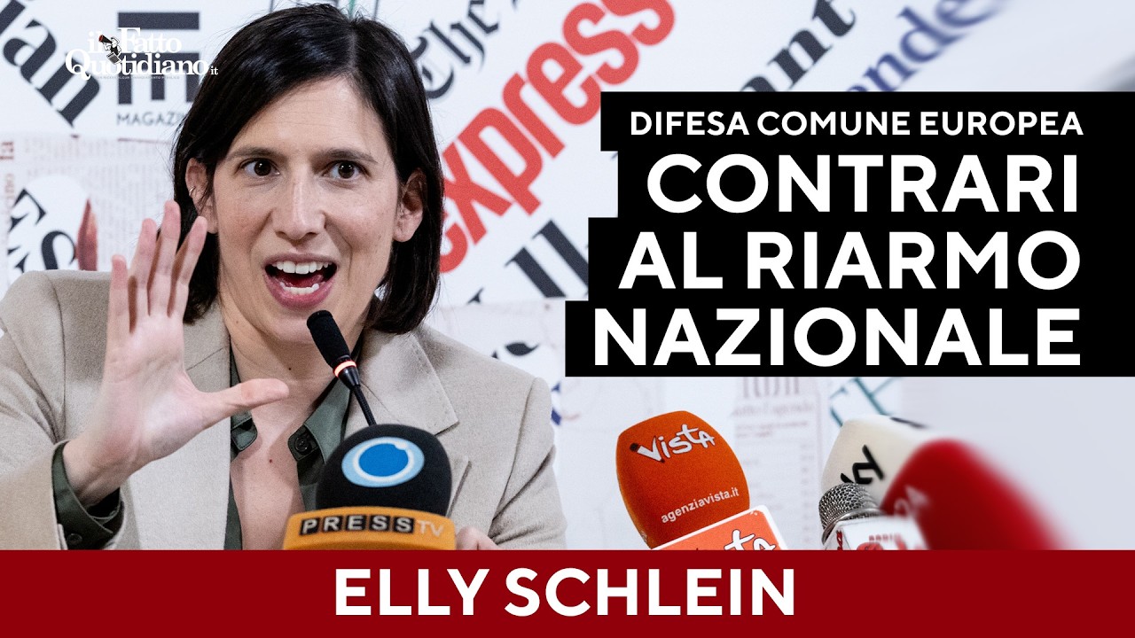 Schlein: "Difesa comune strada obbligata per l'Europa. No al riarmo nazionale"