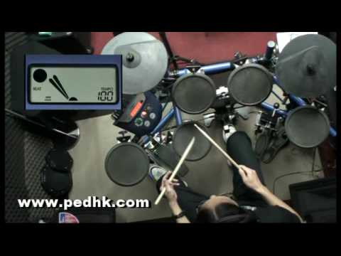 16分音符-BassDrum練習,a1,a2,a3,a4(BPM~40-130)