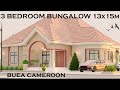 3 BEDROOM 13x15 BUNGALOW HOUSE PLAN