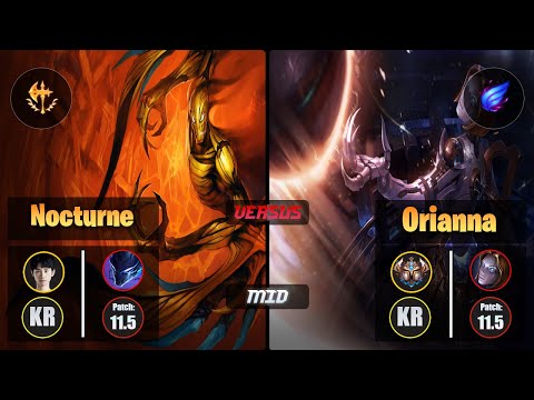 Doinb NOCTURNE (Mid) [Conqueror] VS ORIANNA - Challenger KR Patch 11.5