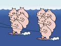 Sesame Street 10 Water Skiing Hippos