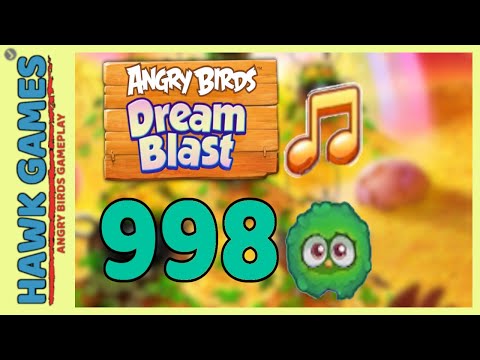 Angry Birds Dream Blast Level 998 - Walkthrough, No Boosters