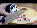 Stop Motion Cooking Make Pumpkin Soup From Halloween Decorations ASMR