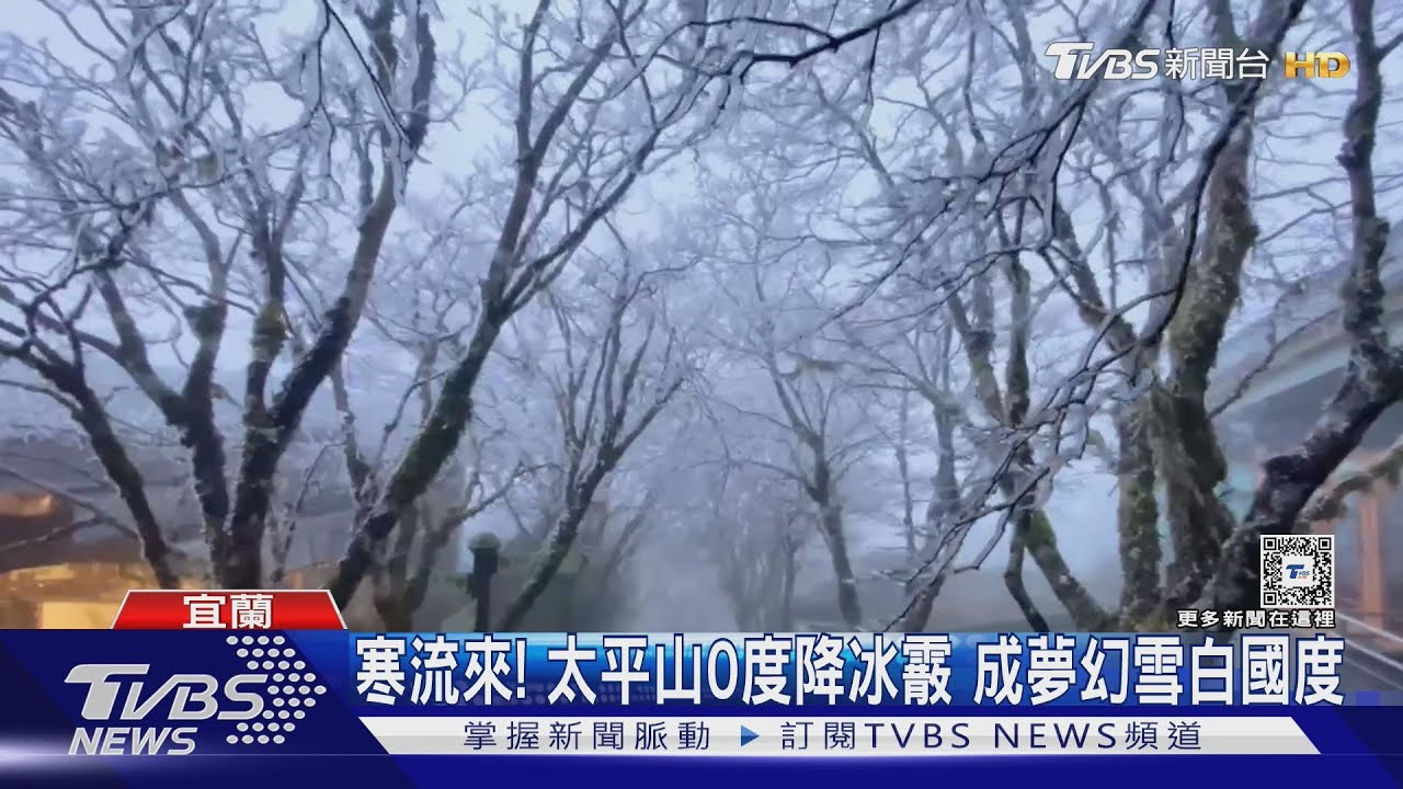 寒流來!太平山0度 降冰霰成夢幻雪白國度