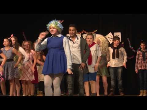 Az osztályok műsora a központi iskola farsangi bálján