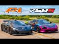 McLaren P1 V McLaren 750S DRAG RACE