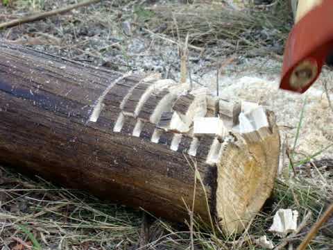 11- Casa Ecológica: Como CANTEAR madera de los POSTES con motosierra, para una correcta colocación.