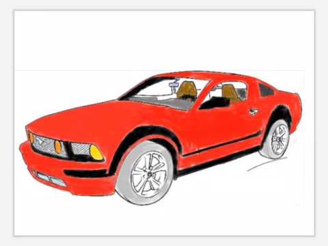 Coloring a Ford Mustang time lapse