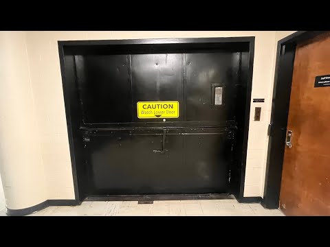 (NO RIDE) EPIC VINTAGE MANUAL OTIS freight elevator at Petterson service building, UK campus