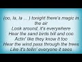 America - Tonight Is For Dreamers Lyrics