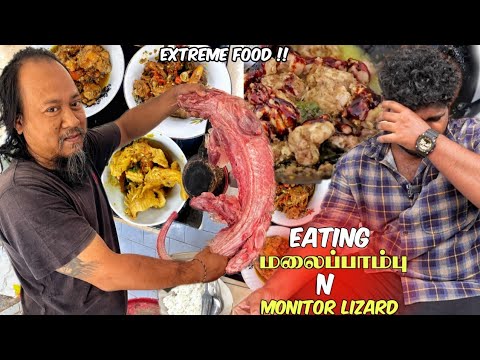 உடும்பு கறி & மலைப்பாம்பு 😱 - Tasting Monitor Lizard & Python in Bali Village - First Time In Tamil