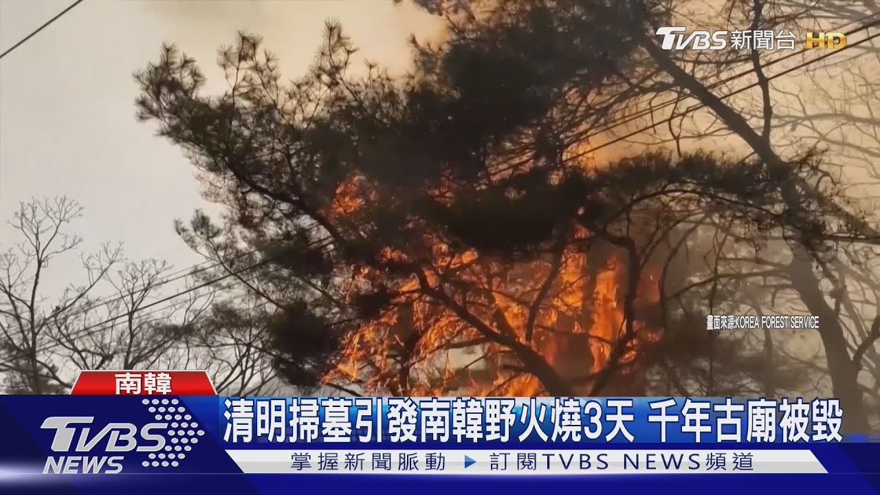 「清明掃墓」引發南韓野火!延燒3天吞噬「千年古剎」