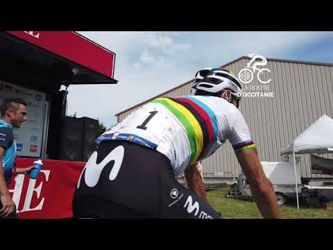 Route d'Occitanie 2019 | Arrivée d'Alejandro Valverde dans Zone Protocolaire