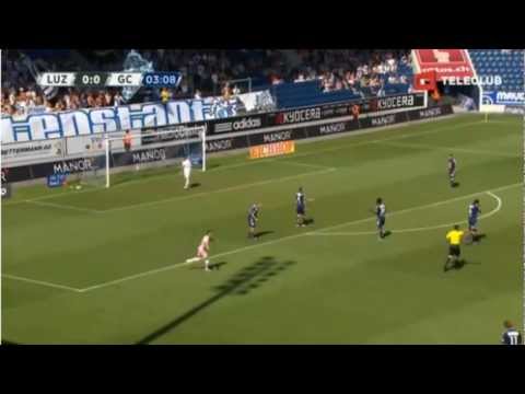 Steven Zuber Amazing Goal GC 2:0 Luzern 19.8.12