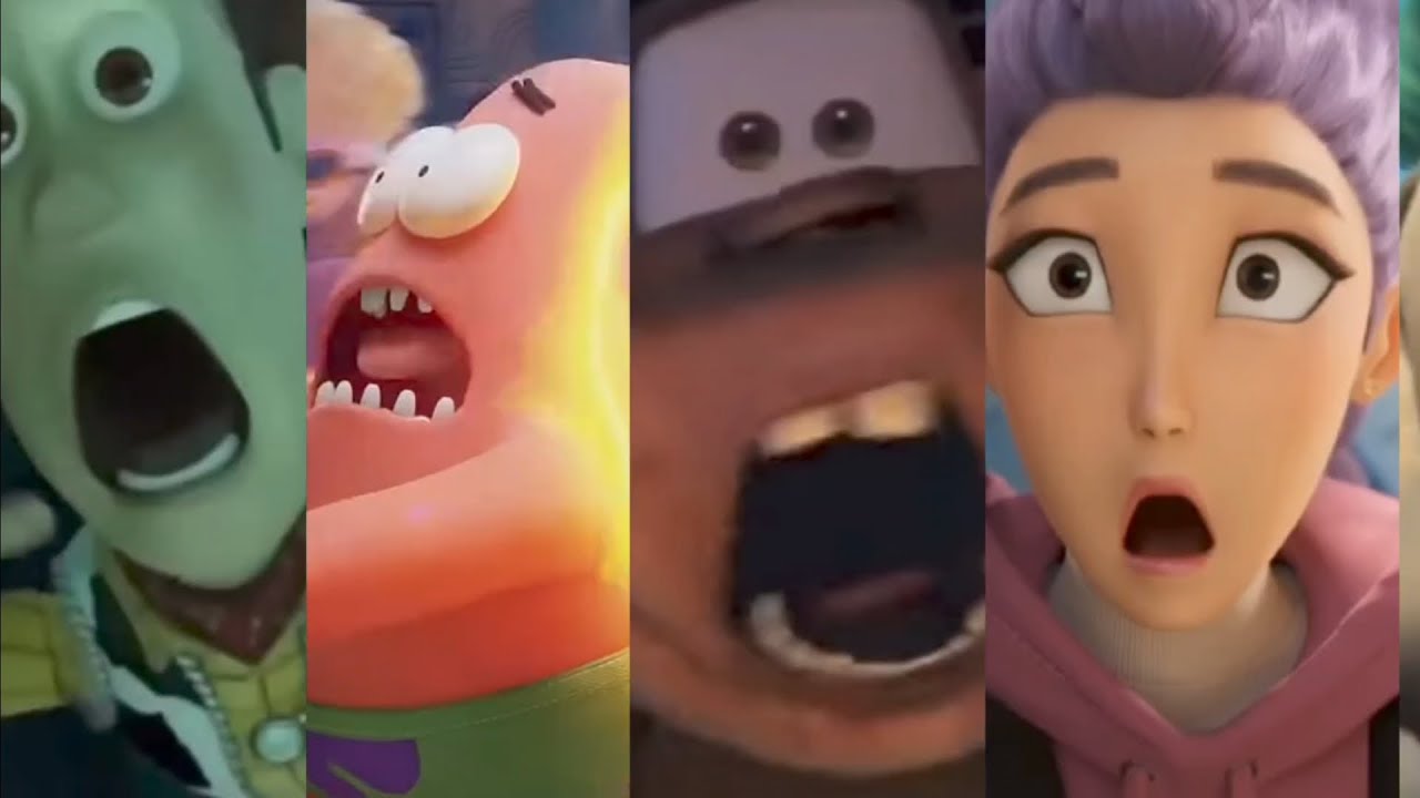 Cartoon characters screaming/ yelling for 2 minutes straight