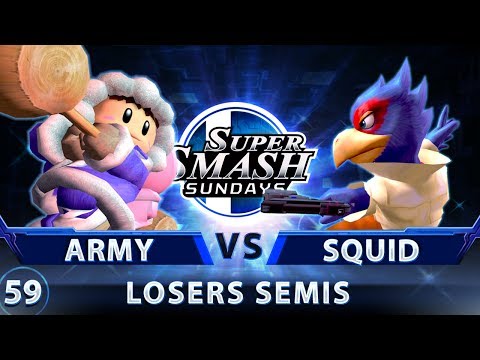 SSS 59 - Top Shelf | ARMY (ICs) vs. Squid (Falco) - SSBM Losers Semis - Smash Melee