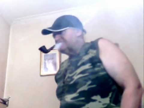 Pipe Tobaccos, Big-Ben, Invention, Smoker, of, with Black White Hat; Camouflage Clothe.