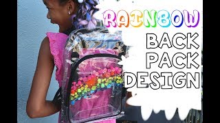 How to Decorate a Clear Backpack | Back to School Rainbow DIY