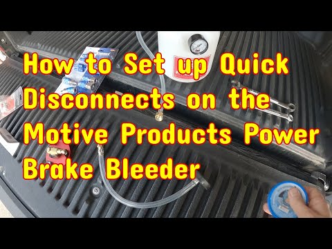 How to set up Quick Disconnects on the Motive Products Power Brake Bleeder