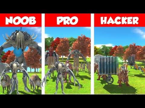 SCOURGE NOOB VS PRO VS HACKER + ARMY CHALLENGE PRIMATES   ANIMAL REVOLT BATTLE SIMULATOR