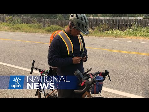 Manitoba man biking across country for youth suicide | APTN News