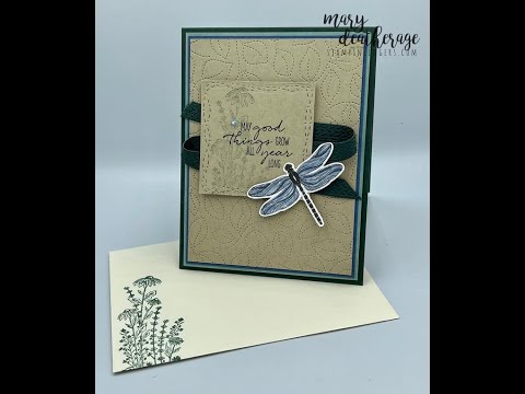 Stampin Up//Dragonfly Garden//Best Year//Dandy Garden//Stitched Greenery Die//2021-22 Annual Catalog