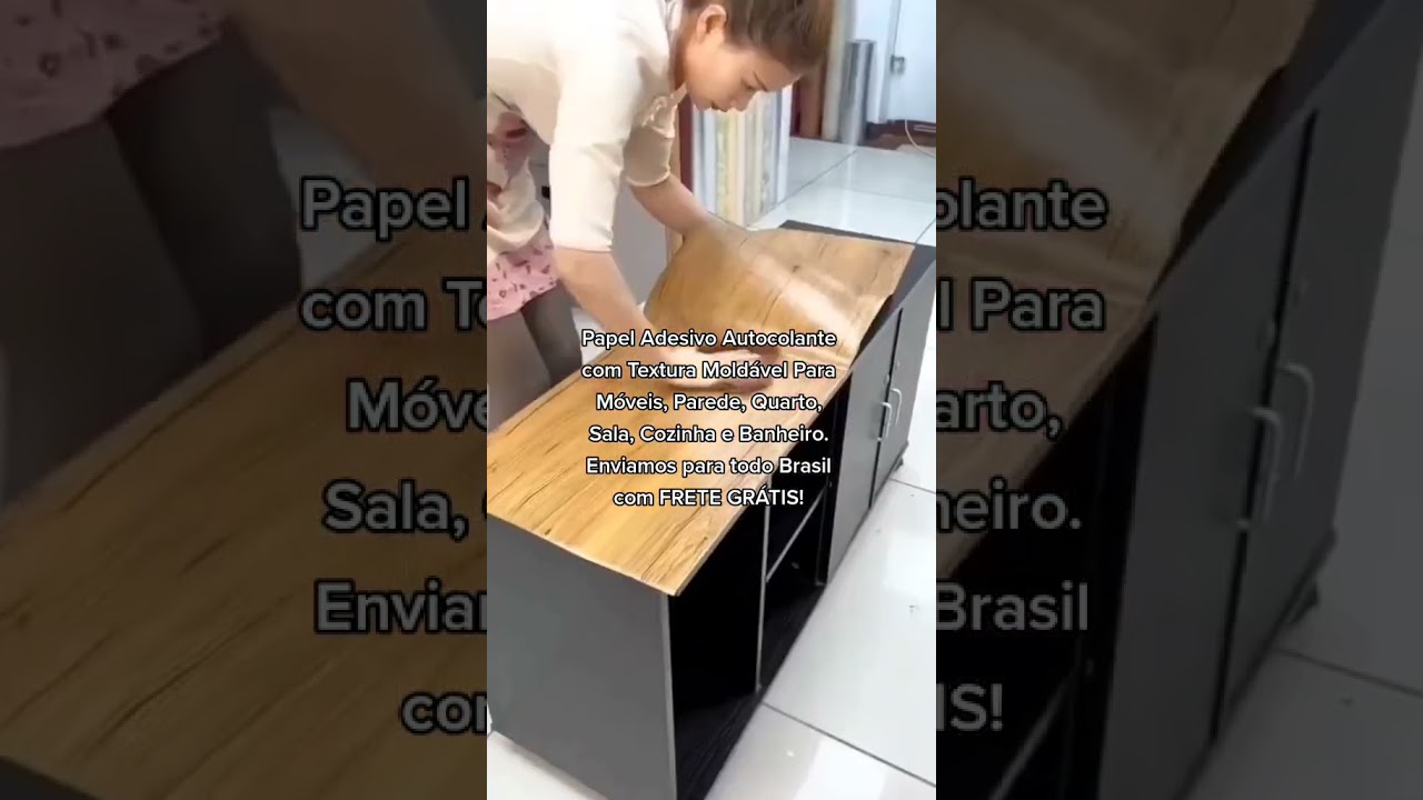 Papel Adesivo Autocolante com Textura Moldável Para Móveis, Parede, Quarto, Sala, Cozinha,Banheiro.