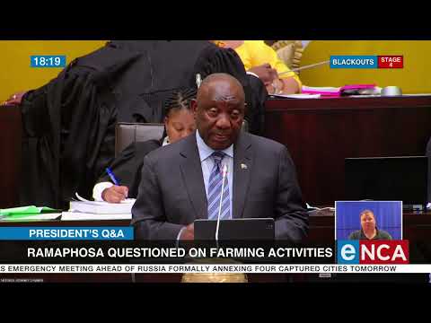 Ramaphosa answers questions in the National Assembly