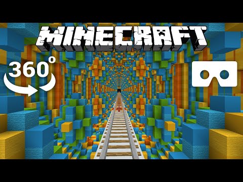 Roller Coaster OPTICAL ILLUSION! in 360° - Minecraft [VR] 4K 60FP - Part 1