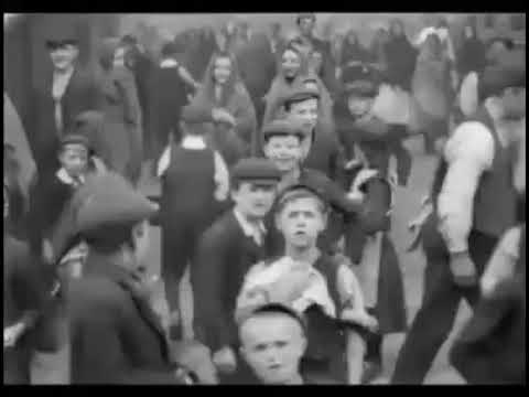 Old 1905 British girls and boys video