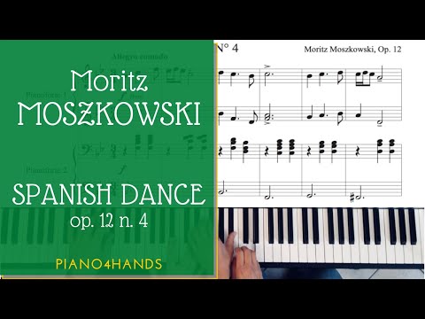 M. Moszkowski - Spanish Dance op. 12 n. 4 for Piano four hands (score)