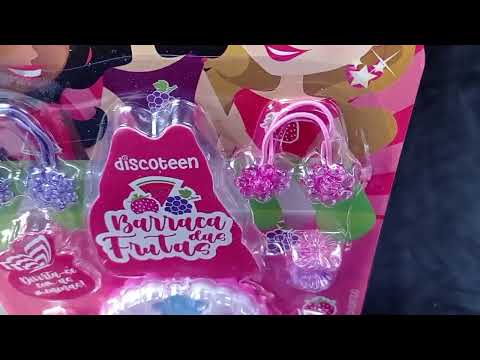 ESTOJO CONCHA KIT 2 ANÉIS 2 BUCHINHAS 2 BATONS DISCOTEEN