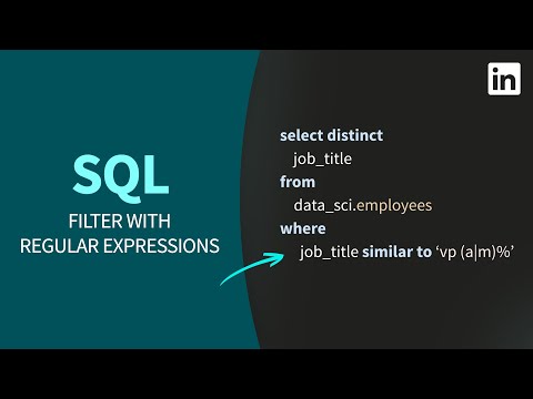 SQL教程 - 用正則表達式過濾 (SQL Tutorial - Filter with regular expressions)