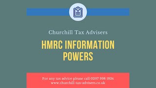 Tax Investigation Advice - HMRC information powers