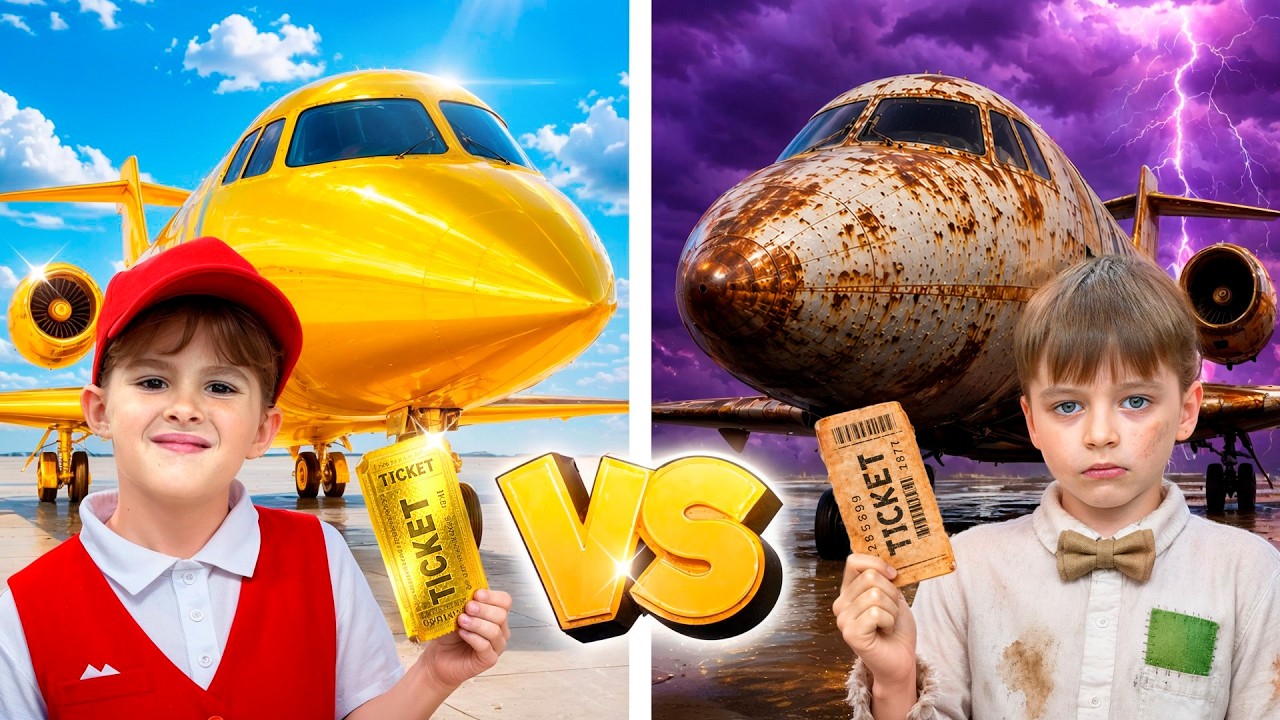 1$ vs 1 000 000$ Airplane Challenge for Kids