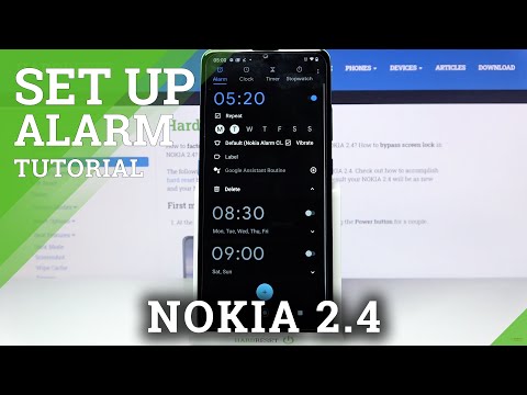 How to Customize Alarm Clock in NOKIA 2.4 - Set Up Alarm