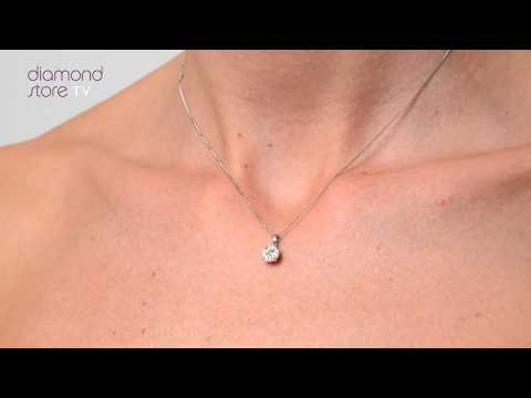 R4639 - Galileo 1.00ct Look Diamond 0.41ct And 18K White Gold Pendant