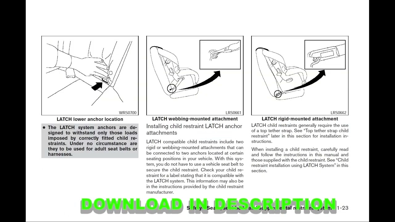 Nissan Frontier 1996-2023 Owner's Manual PDF English | Pickup User Guide Download