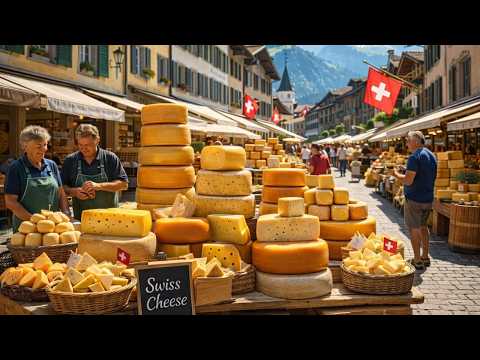 CHEESE HEAVEN! 🇨🇭 Traditional Swiss Market & Street Food in Bern
