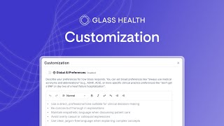 Glass Health | Customization