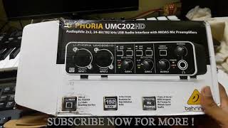 cheap Budget gear for home studio|Behringer Umc 202 Hd|Unboxing,Quick review|best sound card In 6k?