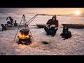 Video Thumbnail for Track Sled Ice Fishing + Dutch Oven Cooking in Crazy Winds!