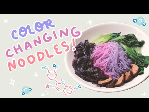 color changing noodle recipe ~ with red cabbage pH indicator and the chemistry of anthocyanins!