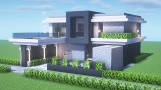 【マインクラフト】豪華なモダンハウスの作り方(バルコニー・プール付き)【Minecraft】How to Build a Modern House【マイクラ建築】