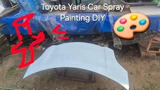 How to  prep Bonnet Panel fo basecoat Clearcoat  Car Spray Painting | Easy DIY ✅️