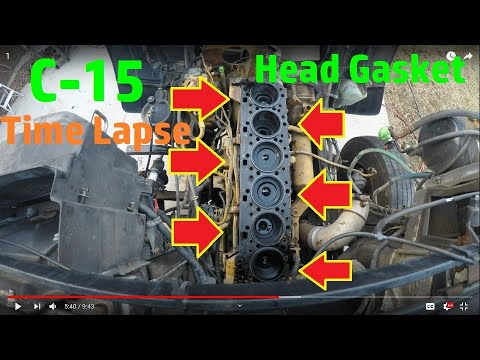 Tear down of a C15 caterpillar.Head Gasket Problems?