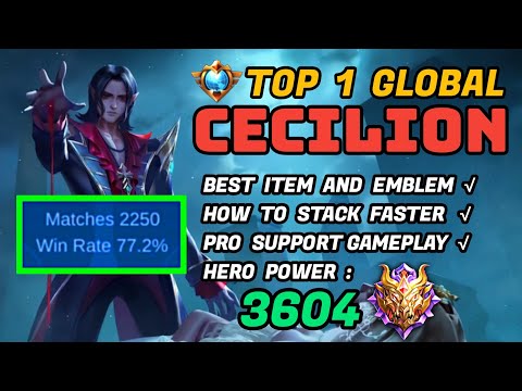 Top 1 Global Cecilion Gameplay | Cecilion Best Build | Gameplay By HAKU. | Mobile Legends Bang Bang