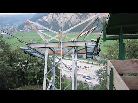Luftseilbahn Erstfeld - Zieriberg Talfahrt - cable car Switzerland